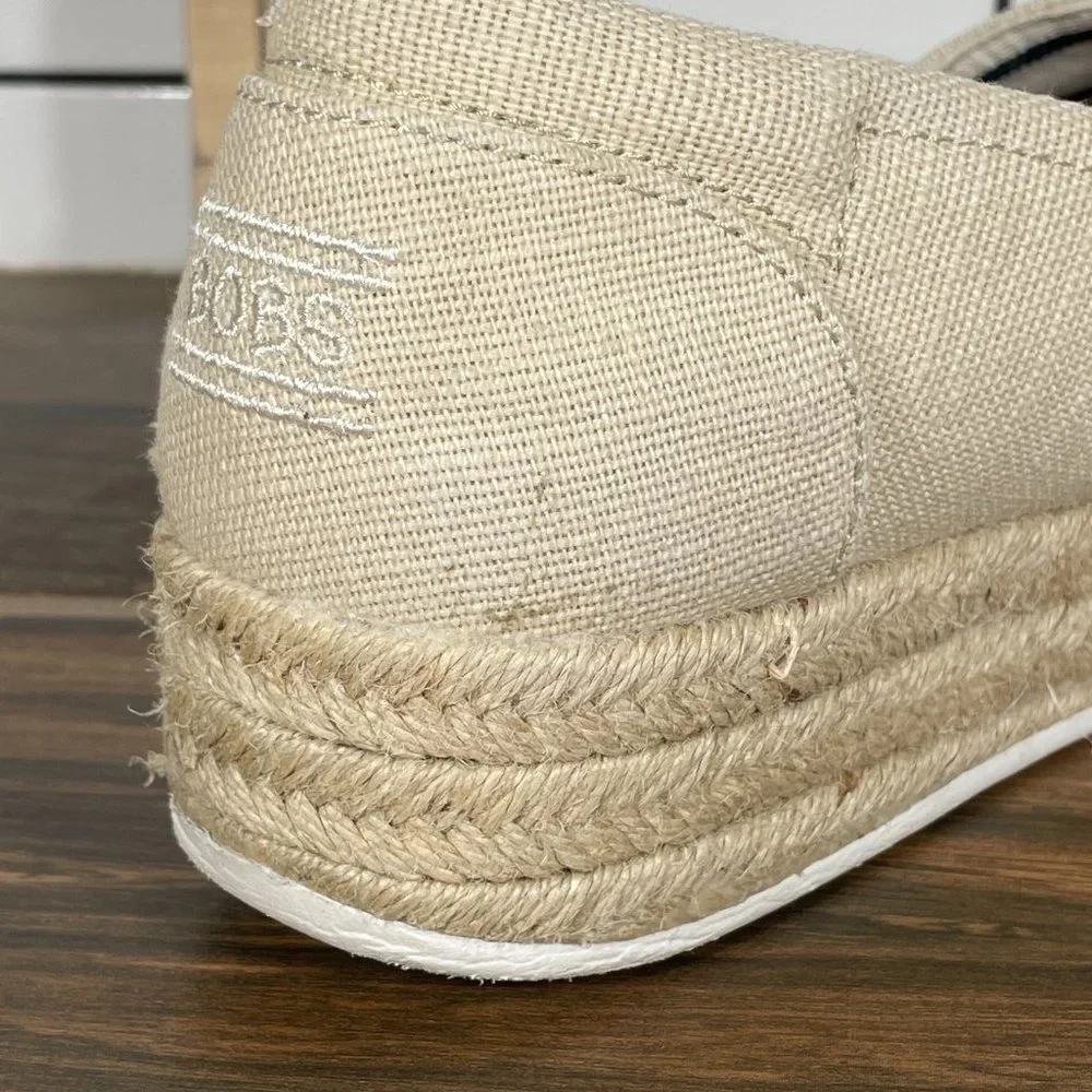 Skechers BOBS Highlights 2.0 Fairy Duster Womens Sz 10 Shoes Natural Espadrilles